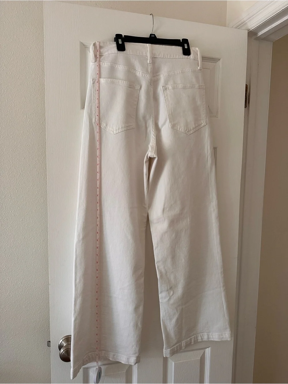 Gap Curvy High Rise Stride White Wide-Leg Ankle Jeans - Size 28 / 6 Tall - Picture 12 of 13